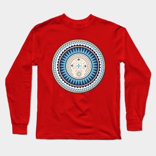 Mandala Meditation Yoga Circle Positive Vibe Long Sleeve T-Shirt